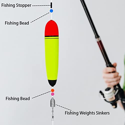 UperUper Fishing Floats Slip Bobbers, EVA Slider Bobbers for Sea Fishing, Freshwater Saltwater, 5PCS Floatage 0.75oz 1.76oz 2.82oz by UperUper - Image 4
