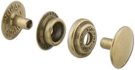 Tandy Leather Line 24 Snaps 10/pk 1263-01 (10, Antique Brass)