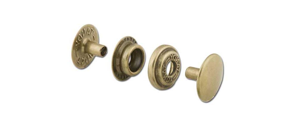 Boutons-pression Line 1263-04 Tandy Leather en laiton antique x10