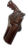 TAGUA Premium Deluxe Right Hand Rotating Paddle and Belt Holster with Reinforced Thumb Break in Dark Brown Leather for 6' BARREL SMITH & WESSON S&W N-FRAME, RUGER GP100, DAN WESSON and TAURUS .357