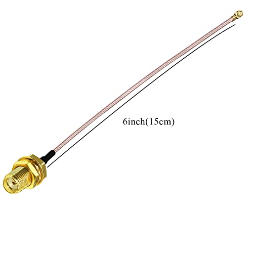 TUOLNK SMA to IPX SMA Female to U.FL IPX MHF1 RF Coax Adapter RG178 Pigtail Cable SMA Female to IPX Coaxial Cable 5 pcs 6inch(15cm)