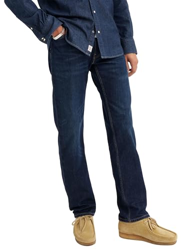 Image of Levi's Men's 505 Regular-Fit Jeans, Nail Loop Knot - Dark Indigo, 30Wx30L