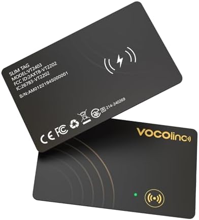 （07:30時点） VOCOlinc Airタグ カード型 超薄(0.16cm) 「ワイヤレス充電対応」 紛失防止タグ カード（Apple「探す」のみ対応 ） 忘れ物防止 タグ スマートタグ Bluetooth トラッカー 財布、荷物用 探し物 1個