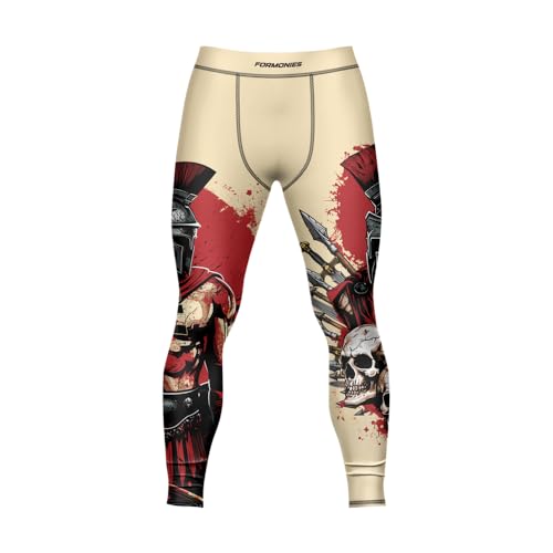 FORMONIES Spartan Men’s BJJ Spats – Full-Length Compression Pants for No-Gi Grappling and Mixed Martial Arts