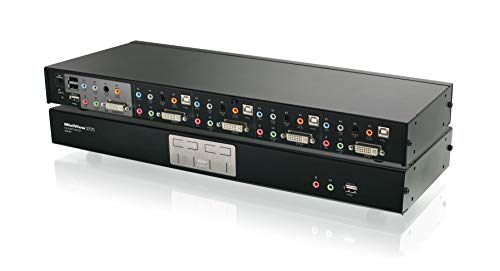 IOGEAR 4-Port Dual-Link DVI KVMP Switch with 7.1 Audio and Cables, TAA Compliant, GCS1784
