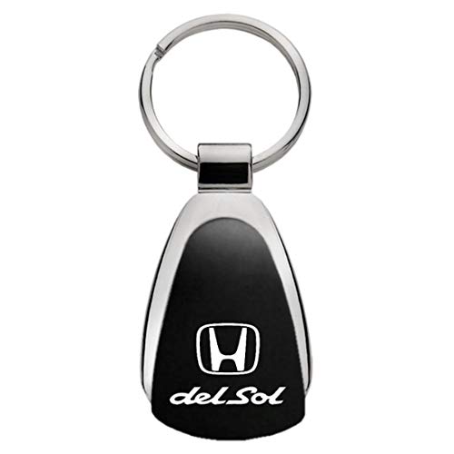 AU-TOMOTIVE GOLD Honda Del Sol Black Tear Drop Metal Key Ring