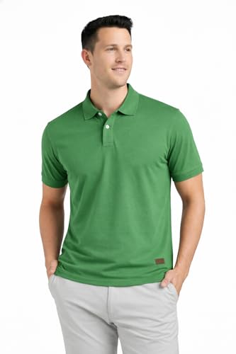 Image of Men's Plain Polo Neck T-Shirt | Comfortable | Stylish Casual & Smart Wear | Half Sleeve | Regular Fit