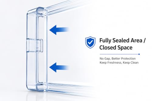 Image of Sanavya Freezer Door with Lock Compatible with Whirlpool Single Door Refrigerator | Transparent Freezer Flap | Height 18.8 cm | Durable Replacement Freezer Door Cover