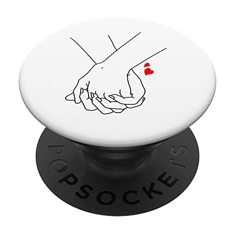 Valentine’s Day Couples Gifts With Hand Holding Love PopSockets Swappable PopGrip Cover