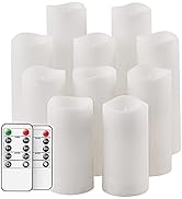 Amazon.com: salipt Flameless Candles, LED Flickering Candles Set of 6 ...