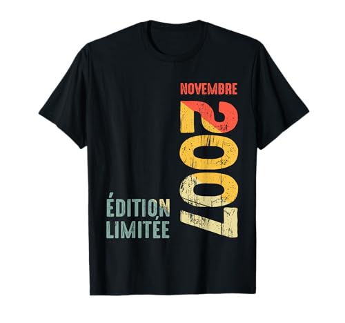 Édition limitée Novembre 2007 Année 2007 Rétro 2007 Vintage T-Shirt