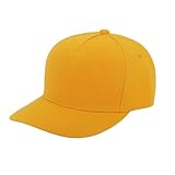 5-Panel Baseball Cap for Workouts, Hiking, Outdoor Sports, Customizable DIY Design, All-Season Comfort Fit, Adjustable Yellow
