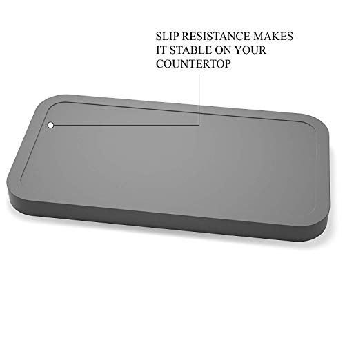Image of ASEEM Silicone ; Rubber Kitchen Sink Organizer Rectangular Shape Tray,Matte Finish,Set Of 1,Grey