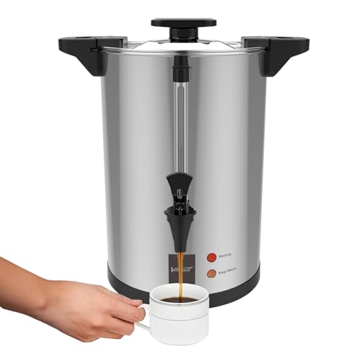 Valgus 135 tasses 20l Percolateur à café Grande capacité en acier inoxydable avec filtre Permanent Pour les grands événements, les fêtes, les mariages