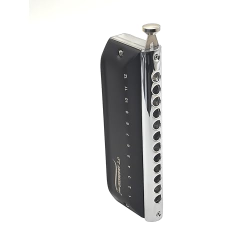 Image of Chromatic Harmonica Forerunner 2.0,12 Hole 48 Tone Mouth Organ Harmonica without Valve,Transparent ABS Comb,for Player, Beginner,Adults (Forerunner 2.0 1248)