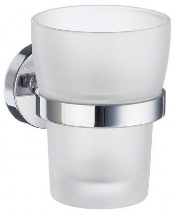 HOME Zahnputzglas mit Wandhalter Messing verchromt von Smedbo Cover