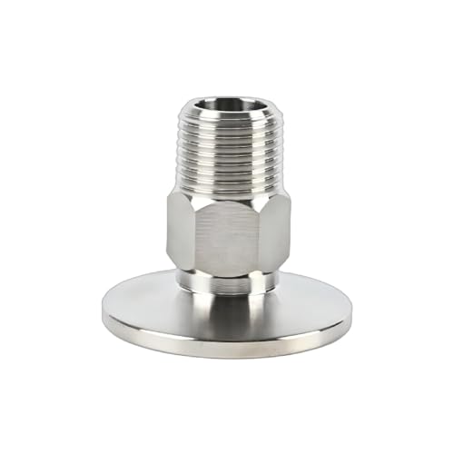 Image of SS304 KF25 NPT Male Adaptor thread 3 /8 inch NW25 KF Male coupling ISO-KF25 X NPT 3 /8 inch