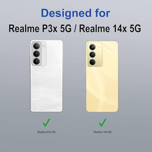Image of COVERBLACK Soft Rubber Silicon Clear Case Back Cover for Compatible Model with Realme 14x 5G - Transparent