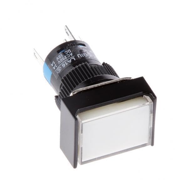 3xDC 24V Push Button Momentary Self Reset Rectangle Switch w/LED Light White-image-21