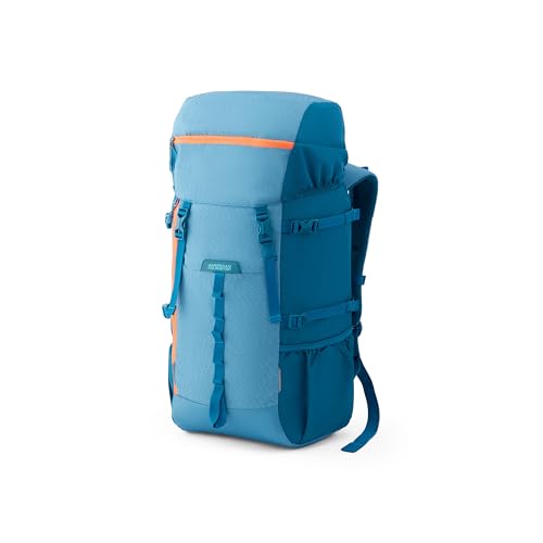 Image of American Tourister Yeti Plus | 50 Ltrs | 1 Compartments | Bottle Pocket | Ergonomic Padded Back Panel & Shoulder Straps | Rucksack | 1 Year International Warranty | Icy Blue