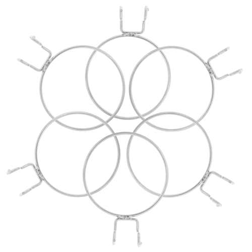 STOBAZA Garage Pegboard Hooks Set of 6 Iron Loop Hooks Quick Install for Cup Holders