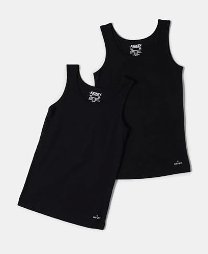 Image of Jockey SG02 Girls Super Combed Cotton Rib Solid Inner Tank Top (Pack of 2)