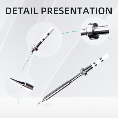 Image of TS100 Soldering Iron Tip, Portable Mini Electric Soldering Iron Tip Replacement, Welding Tool Rapid Heating Tip for TS100 Soldering Iron (TS100-BC2)