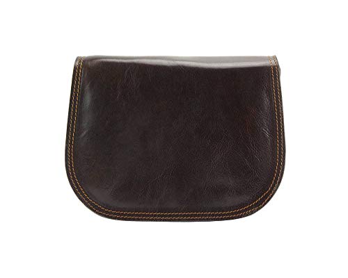 Borsa a tracolla realizzata in vera pelle di vitello verniciata.
