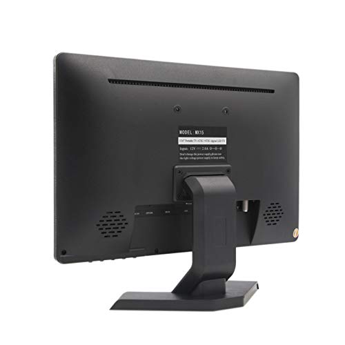 Milanix 15.6\" Portable Widescreen LED HD TV with HDMI, VGA, MMC, FM, USB Card Slot, Built in Digital Tuner, AV Inputs, and Remote Control