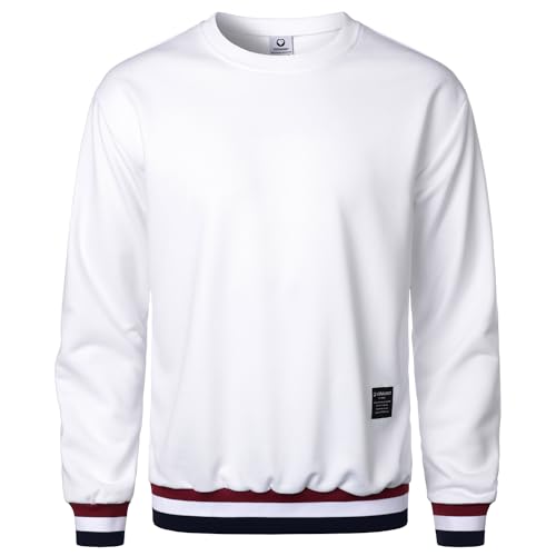 VERAVANT Sweat Homme Manches Longues Pull en Sweat-Shirt