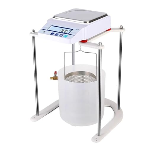 Vituord Balanza Hidrostática Electrónica, Balanza Hidrostática Digital De 0,1 G, con Pantalla LCD, Salida De Datos, Unidad G/kg/LB, para Pruebas De Densidad De Sólidos