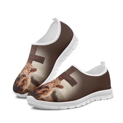 Women Casual Loafers Animal Print Non Slip Work Shoes Wide Width Low-Cut Flat Sneakers Everyday Footwear