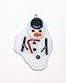 Melted Snowman with a Red Scarf Unique Handmade Fused Glass Christmas Ornament