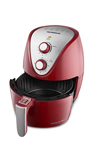 Fritadeira Sem Óleo Air Fryer 3,5L, Mondial, Vermelho/Inox, 1500W, 220V - AF-32-RI