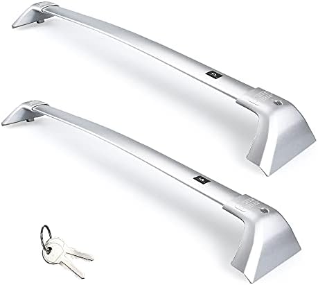 Autekcomma Silver Heavy Duty Roof Rack Crossbar Replacement for Toyota Highlander 2020-2023 XLE Limited Platinum,Anti Theft Mechanism Lock with Max 260 lbs Loading Weight Crossbar(Sold as 1 Pair)