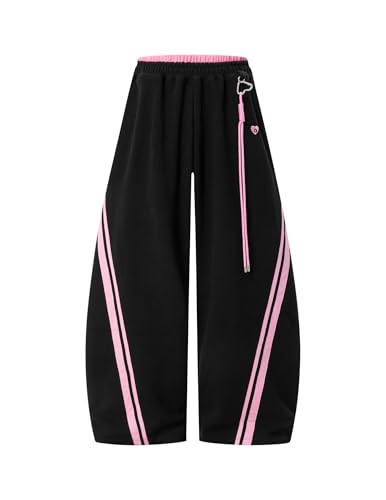 Image of Aelfric Eden Stripes Baggy Barrel Sweatpants Elastic Double Waist Wide Leg Pants Women Men Casual Y2K Unisex Lounge Trouser