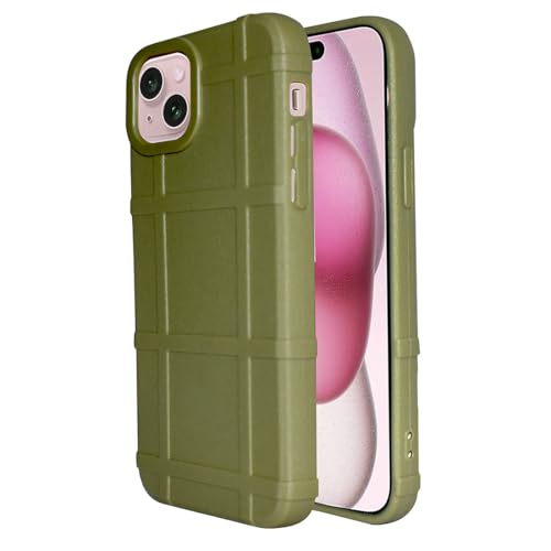 Image of amazon basics Shockproof Back Case Cover for Apple iPhone 15 | 360 Degree Protection | Slim Protective Case | Anti-Scratch Tough TPU Case for Apple iPhone 15 (Green)