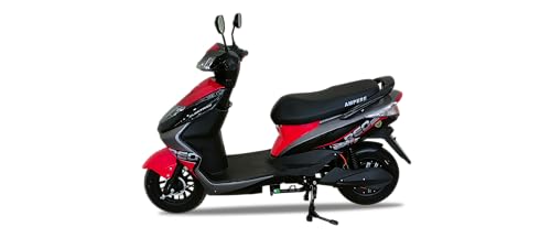 Image of Ampere Powered by Greaves Electric Mobility Reo Li Low Speed Electric Scooter Red with Portable Charger Booking For Ex-Showroom