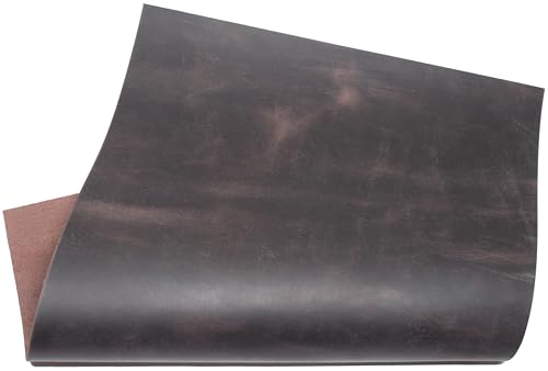 HAPPER STUDIO Cowhide Leather 2mm Thick Pull-Up Crazy Horse Leather Genuine Leather Sheets for Crafts. (1, Chocolate Brown, A2 (420 x 594mm)) - Image 2