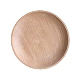 ideastore カフェトレー 木製 トレイ トレー コイン キャッシュトレイ 小物入れ (ナチュラル, 丸)