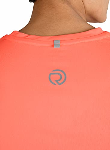 Image of TRUEREVO Mens Solid Half Sleeve Round Neck Sports T Shirt Polyester Fabric with Reflective Details for Gym Training Workout Running
