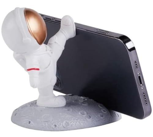 Suporte De Celular De Mesa Astronauta Compatível Com Smartphones Decoração Criativa Para Casa Ou Esc