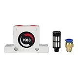 Pneumatic Vibrator for Industrial Material Flow or Bulk Material Handling, Quiet Aluminum Alloy Construction with Efficient Turbine Design, Bins and Conveyors (Ball Vibrator (White))