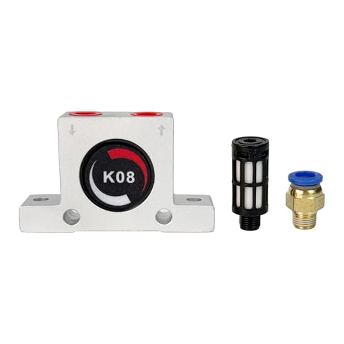 Pneumatic Vibrator for Industrial Material Flow or Bulk Material Handling, Quiet Aluminum Alloy Construction with Efficient Turbine Design, Bins and Conveyors (Ball Vibrator (White))