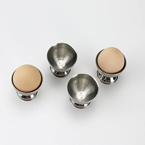 Uuyyeo 2 Pcs Stainless Steel Egg Cups Boiled Egg Holder Egg Tray Kitchen Tool For Hard Boiled Eggs #TOP4
