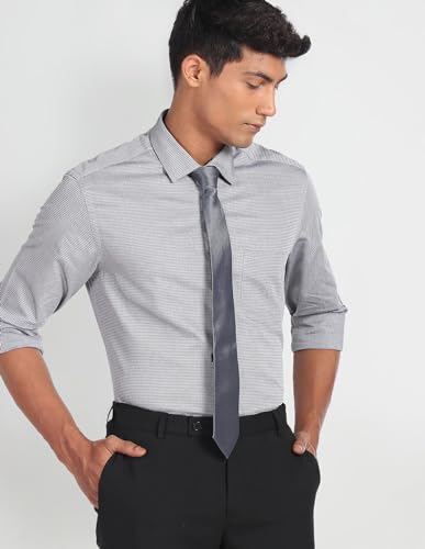 Image of Arrow Slim Fit Mens Formal Shirt - 100% Cotton, Breathable & Comfortable, Full Sleeves Shirts for Men