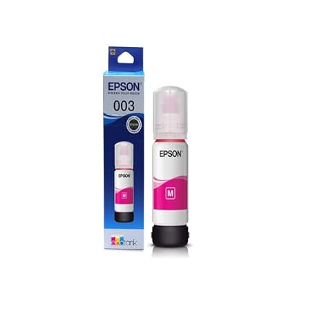 Epson 003 65ml Ink Bottle (Magenta);Compatible with :L3110 /L3101/ L3150 / L4150 / L4160 / L6160 / L6170 / L6190 Printer Models