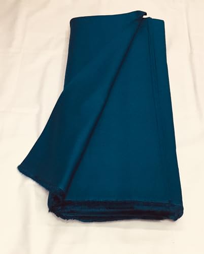 Image of BKRKJ Women's Rayon Cotton Unstitched Fabric for Sewing Suit Salwar Chudidar Patiyala Kurti Shirt Kameez Blouse Kurta Pyjama (3 Meter, Peacock Blue)