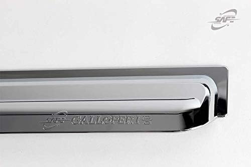 SAFE Chrome Window Visor Sun Rain Vent Guard 4p for 1991-1996 Hyundai Galloper I