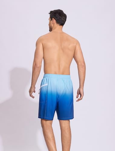 SILKWORLD Men Swim Trunks with Compression Liner 7" Bathing Suits Quick Dry Swimming Shorts with Zipper Pocket4